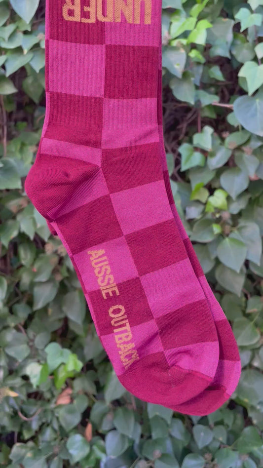 Aussie Outback SOCKS - Granate